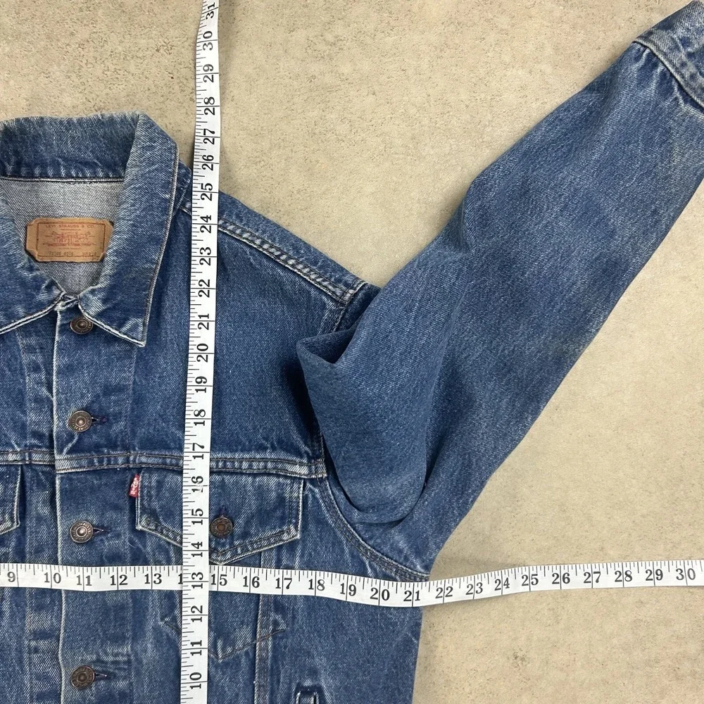 Vintage Levis Denim Jacket Size 42 Type 3 Trucker 70506-0216 Blue USA Made 80s